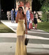 Strapless Mermaid Mesh Maxi Dress Yellow