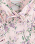 Short Sleeve Floral Corset A Line Midi Dress Pink