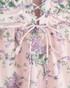 Short Sleeve Floral Corset A Line Midi Dress Pink