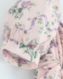 Short Sleeve Floral Corset A Line Midi Dress Pink