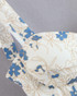 Floral Bustier Corset Detail Ruffle Dress Blue
