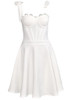 Lace Bustier Structured A Line Dress White
