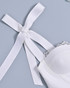 Lace Bustier Structured A Line Dress White