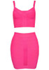 Two Piece Dress Hot Pink