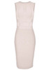 Structured Midi Dress Nude Pink