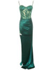 Lace Bustier Maxi Dress Green