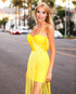 Bustier Tassel Maxi Dress Yellow