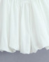 Crochet Trim Corset Puff Dress White
