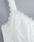 Crochet Trim Corset Puff Dress White