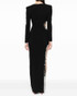 Long Sleeve Mirrored Detail Maxi Dress Black