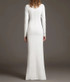 Long Sleeve Crystal Maxi Dress Light Grey