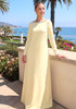 Long Sleeve Crystal Detail Maxi Dress Yellow