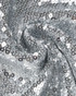 Halter Ruffle Detail Sequin Maxi Dress Silver