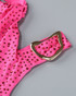 Halter Crystal Ruched Maxi Dress Hot Pink