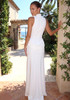 Draped Detail Maxi Dress White