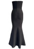 Strapless Crystal Maxi Dress Black
