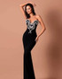 Strapless Crystal Detail Maxi Dress Black