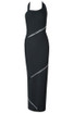 Halter Crystal Detail Maxi Dress Black