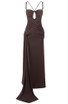 Draped Maxi Dress Brown