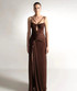 Draped Maxi Dress Brown