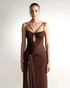 Draped Maxi Dress Brown