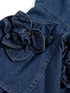 Floral Ruffle Detail Denim Dress Blue