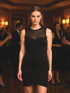 Mesh Insert Dress Black