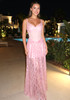 Sequin Structured Bustier A Line Maxi Dress Pink