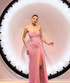 Strapless Sparkly Maxi Dress Pink