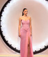 Strapless Sparkly Maxi Dress Pink