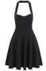 Halter Corset A Line Dress Black