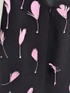 Long Sleeve Feather Backless Maxi Dress Black Pink