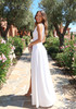 Draped Design Maxi Dress White