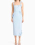 Floral Detail Midi Dress Blue