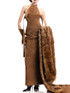 Halter Maxi Dress Brown