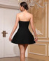 Strapless Crystal Bustier A Line Dress Black