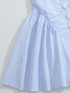 Halter Bustier A Line Dress Blue