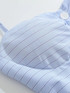 Halter Bustier A Line Dress Blue