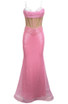 Sequin Structured Maxi Dress Pink