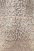 Halter Pearl Sequin Maxi Dress Light Brown