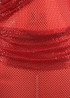 Mirrored Bardot Sparkly Draped Maxi Dress Red