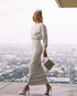 Long Sleeve Maxi Dress White