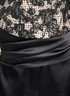 Strapless Lace Corset Draped Two Piece Dress Black