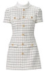 Short Sleeve Button Detail Dress White