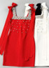 Crystal Bow Detail Dress White