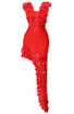 Ruffle Maxi Dress Red