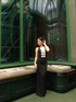 Halter Crystal Bow Detail Maxi Dress Black