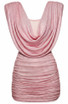 Draped Sparkly Dress Pink