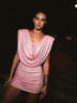 Draped Sparkly Dress Pink