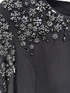 Cape Sleeve Crystal Shoulder Maxi Dress Black
